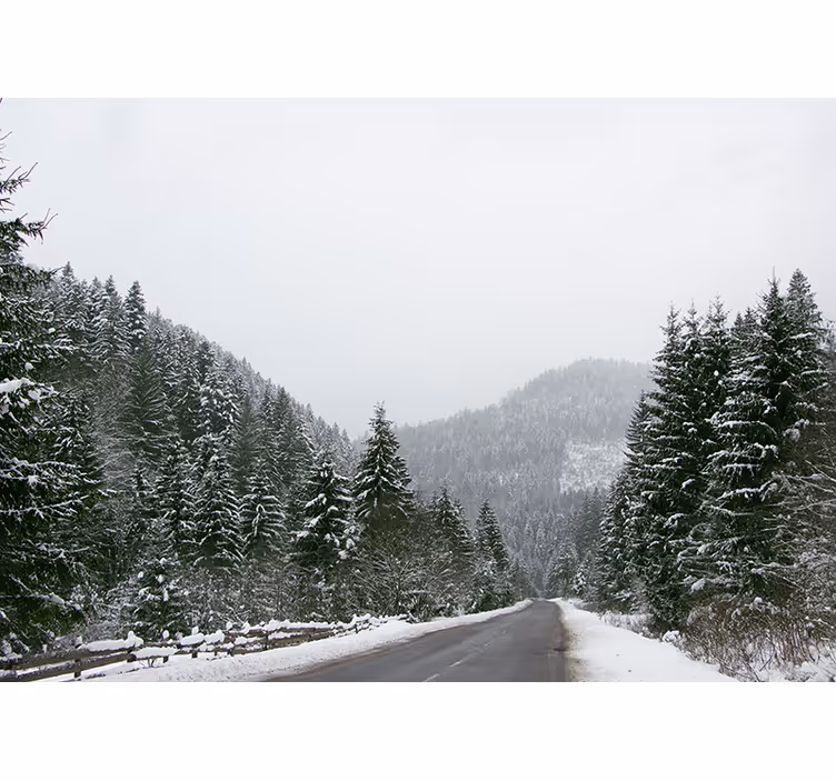 Foto behang bergen ijzige berglandschap - TenStickers