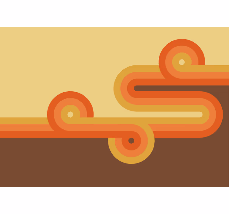 Abstract fotobehang gebogen oranje lijnen - TenStickers