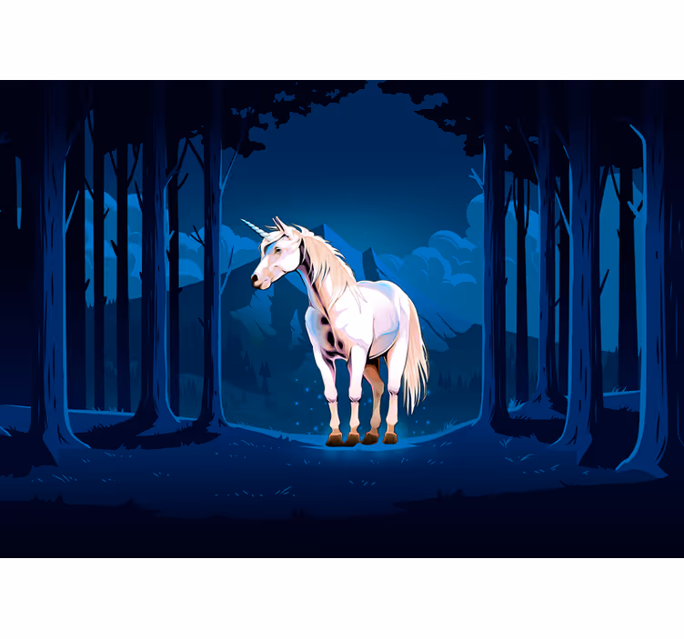 Fotobehang fantasie majestueus eenhoorn tafereel - TenStickers