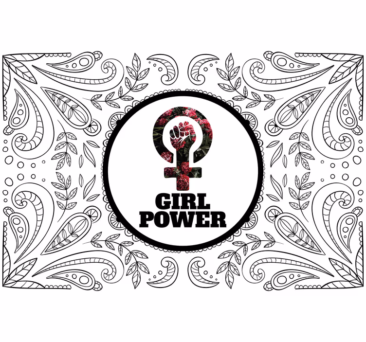 Fotobehang tekst empowerment statement voor vrouwen - TenStickers