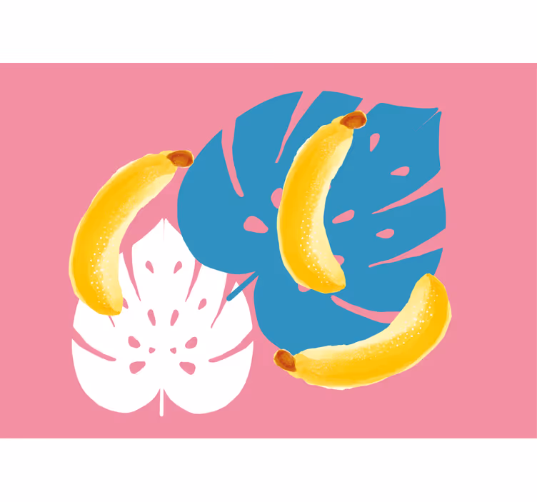 Fotobehang andere bloemen bananen en bladeren - TenStickers