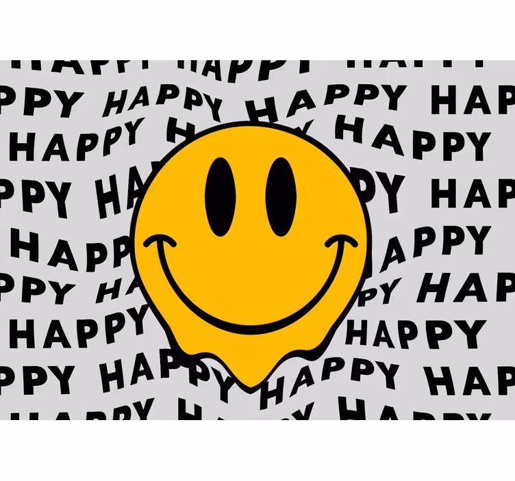 Fotobehang tekst smiley gezicht bericht - TenStickers