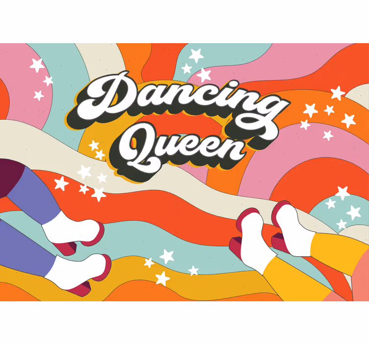 Fotobehang muziek dansende koningin sferen - TenStickers