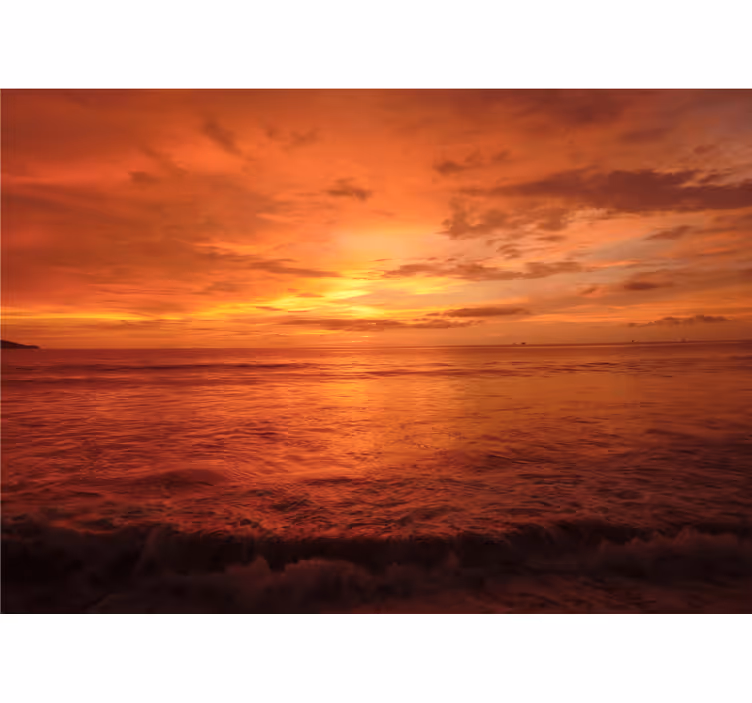 Foto behang bergen twilight zee uitzicht - TenStickers