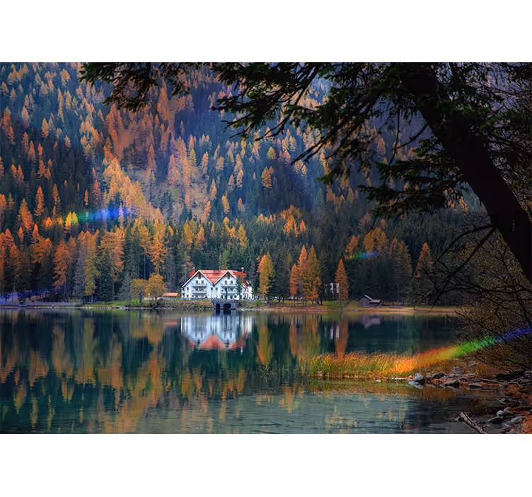 Fotobehang landschap serene berg echo - TenStickers