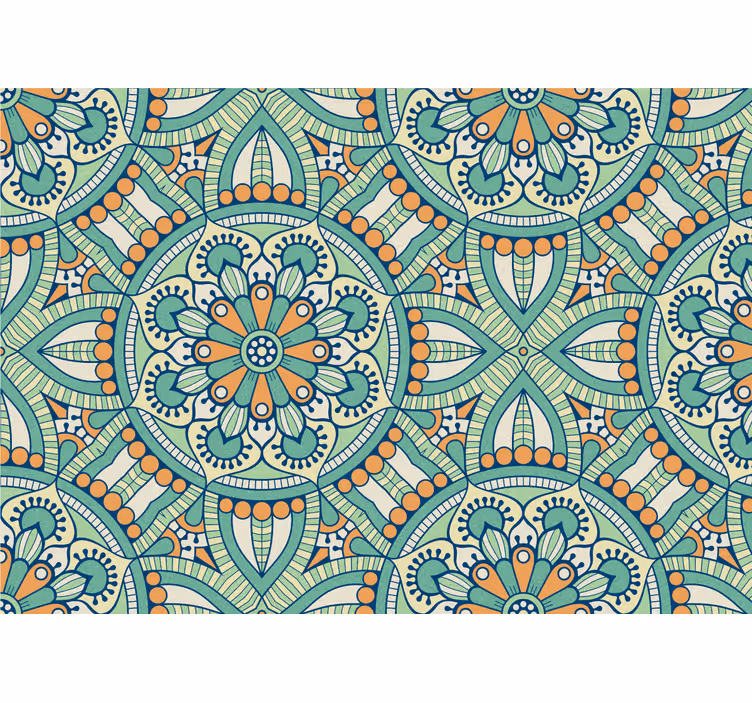 Fotobehang ander print intricate bloemmotief - TenStickers
