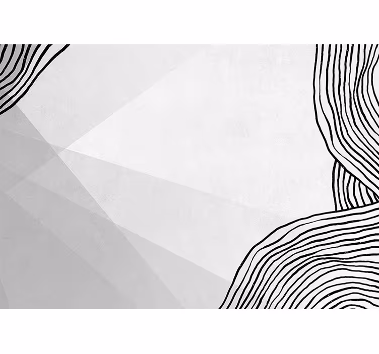 Abstract fotobehang geometrische lijntekeningen - TenStickers