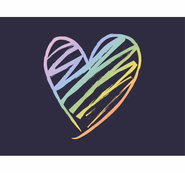 Fotobehang liefde regenboog hart ontwerp - TenStickers