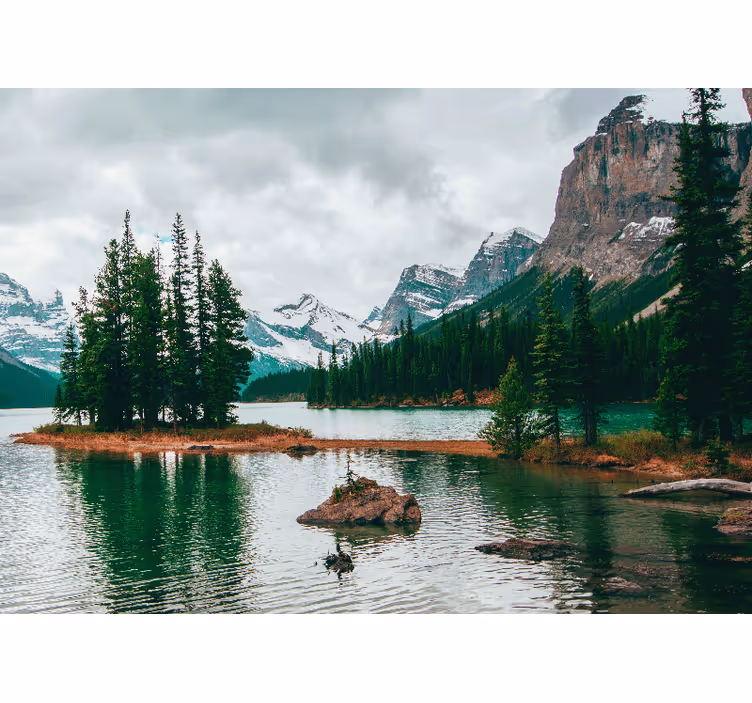 Fotobehang landschap rustig alpenmeer - TenStickers