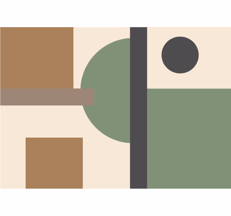 Abstract fotobehang geometrische vormorganisatie - TenStickers