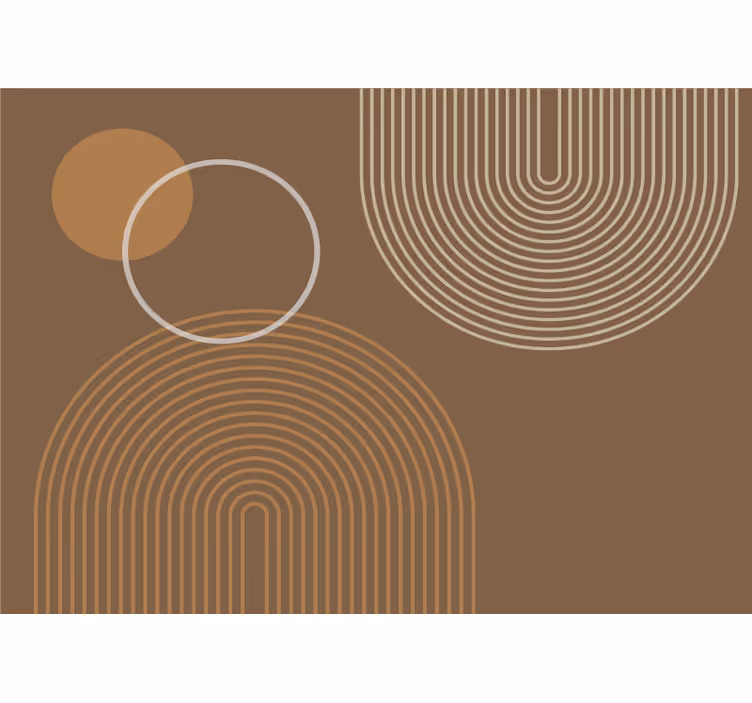 Abstract fotobehang geometrische circulaire patronen - TenStickers