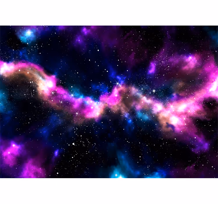 Foto behang ruimte kosmisch nevel landschap - TenStickers