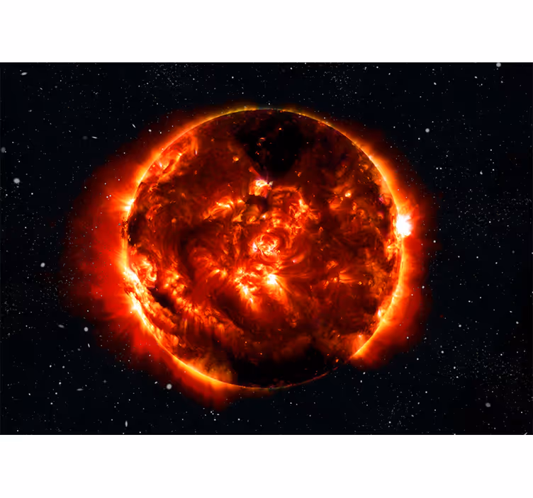 Foto behang ruimte zonne-explosie-effect - TenStickers