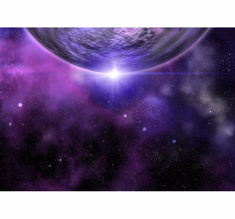 Galactische reisscène foto behang ruimte - TenStickers