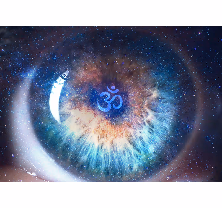 Zen fotobehang cosmic eye symbool - TenStickers