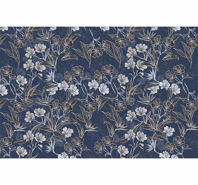 Fotobehang bloemen elegante bloemenpatroon - TenStickers