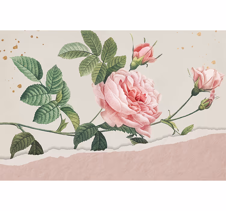 Fotobehang bloemen rozenboeket in roze - TenStickers