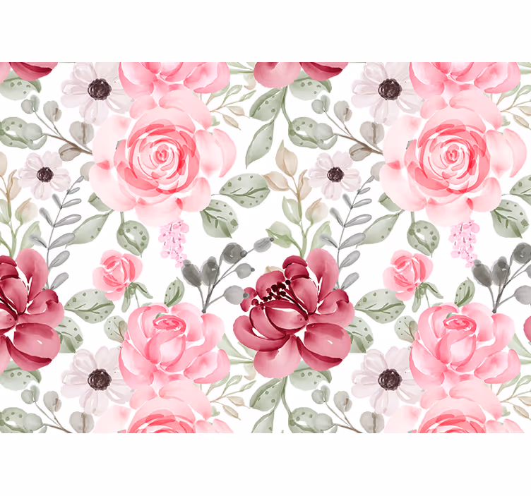 Fotobehang bloemen bloesem bloemenpatroon - TenStickers