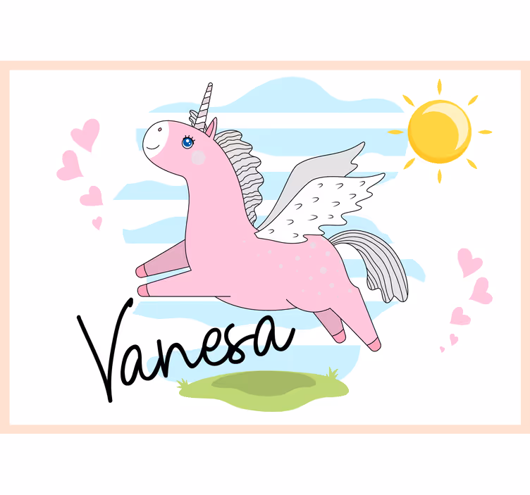 Fotobehang liefde eenhoorn avontuur - TenStickers