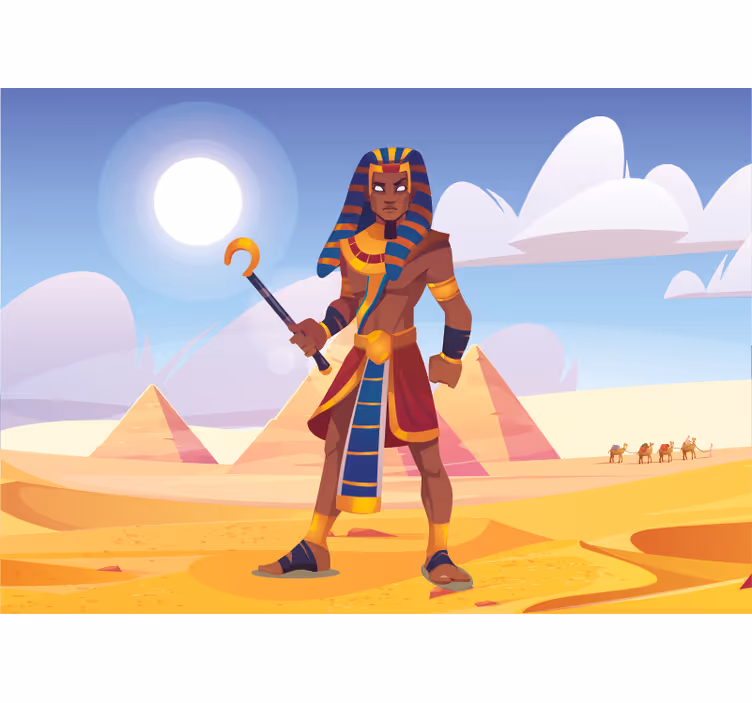 Fotobehang mensen oude farao figuur - TenStickers