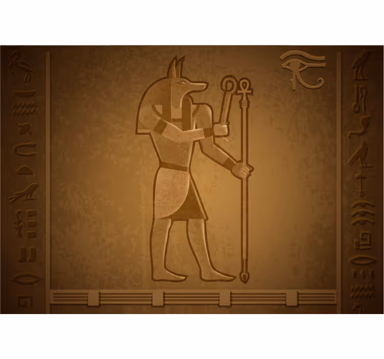 Fotobehang dieren oude egyptische godheid - TenStickers