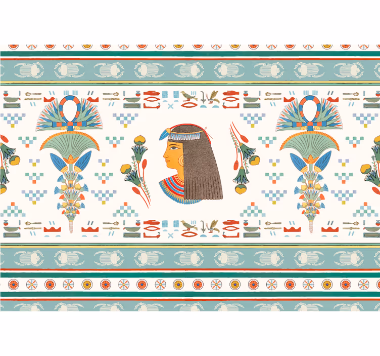 Fotobehang kunst egyptische vrouw profiel - TenStickers
