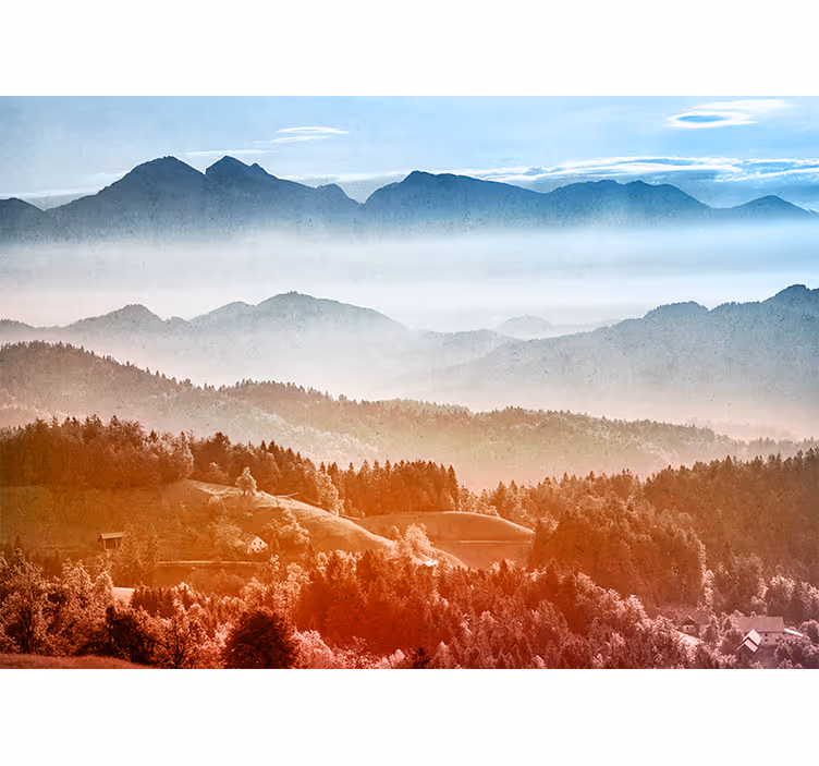 Fotobehang landschap bergachtig wildernislandschap - TenStickers