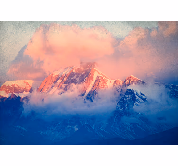 Foto behang bergen majestueus pieken landschap - TenStickers