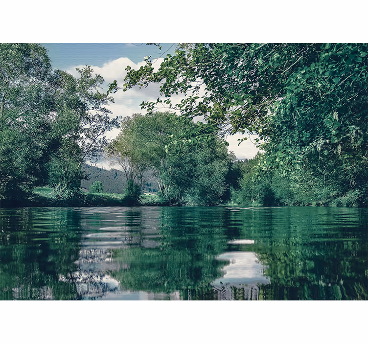 Foto behang natuur rustig rivierlandschap - TenStickers