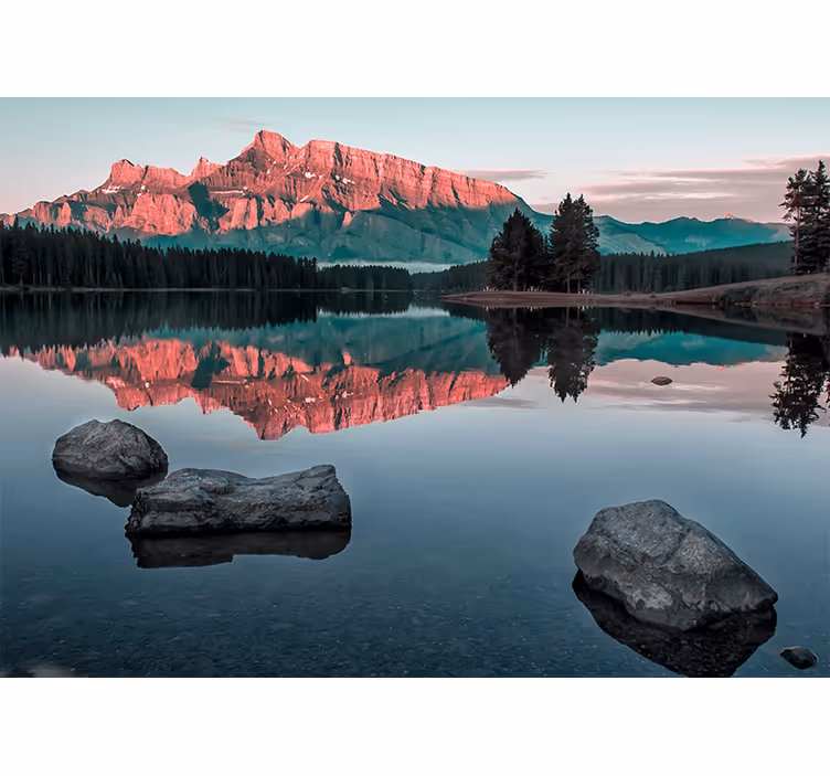 Fotobehang landschap bergecho landschap - TenStickers