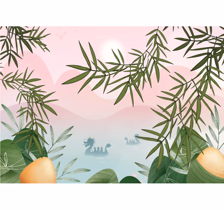 Foto behang jungle serene bamboelandschap - TenStickers