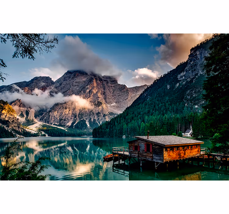 Fotobehang landschap berglandschap uitzicht - TenStickers