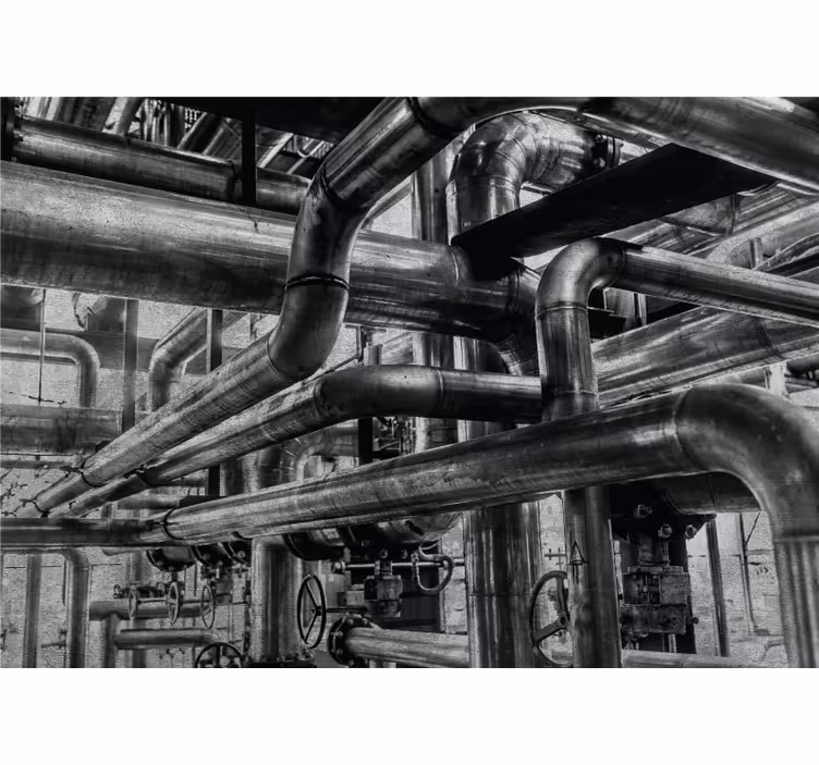Fotobehang lijnen industriële pijpenpatronen - TenStickers