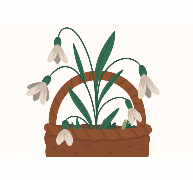 Fotobehang bloemen delicate sneeuwklokjesbloesems - TenStickers