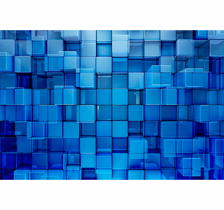 Abstract fotobehang geometrische cubesamenstelling - TenStickers