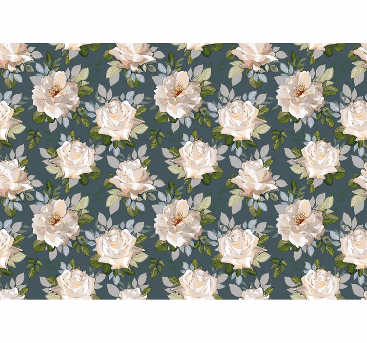 Fotobehang bloemen rozenbloemenpatroon - TenStickers