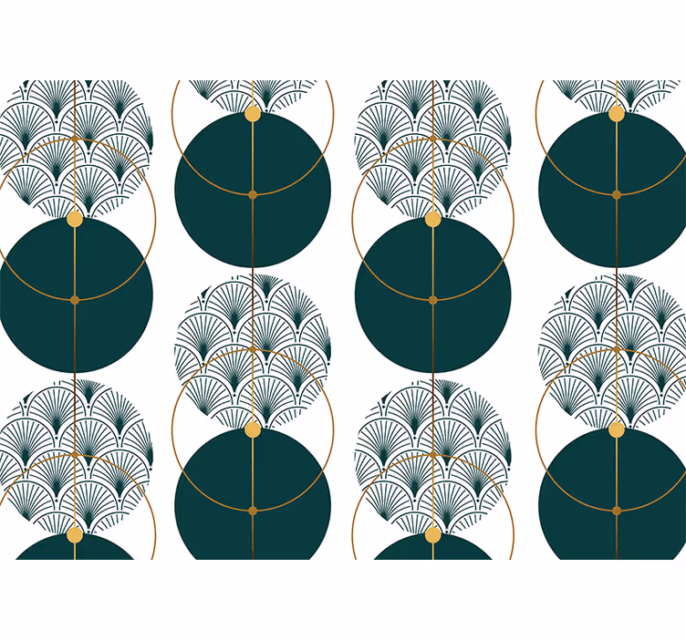 Fotobehang lijnen geometrische waaierpatronen - TenStickers