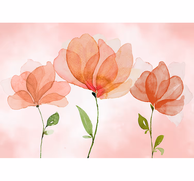 Fotobehang bloemen elegante bloemenpracht - TenStickers