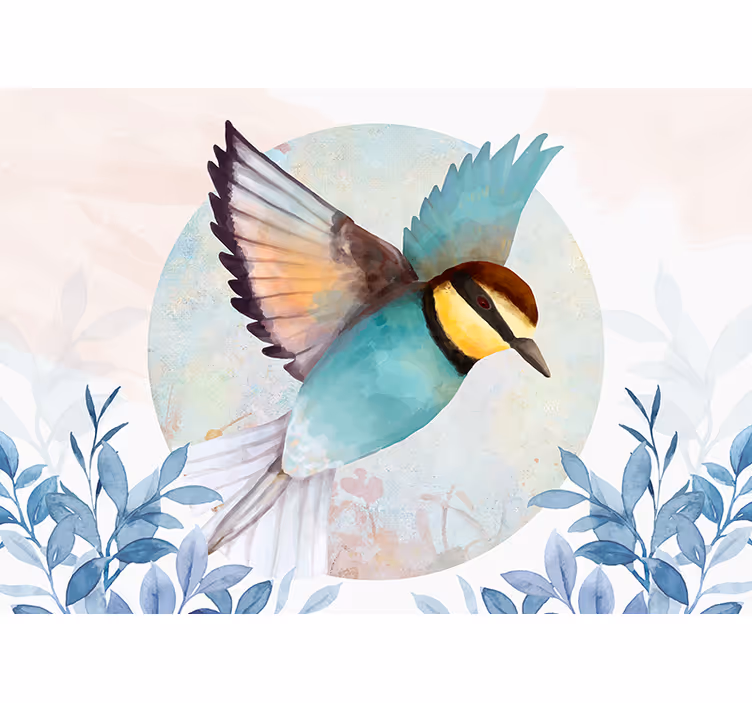 Fotobehang woonkamer vliegende vogel ontwerp - TenStickers