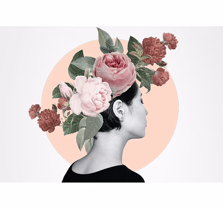 Fotobehang bloemen bloemen haaraccessoire - TenStickers