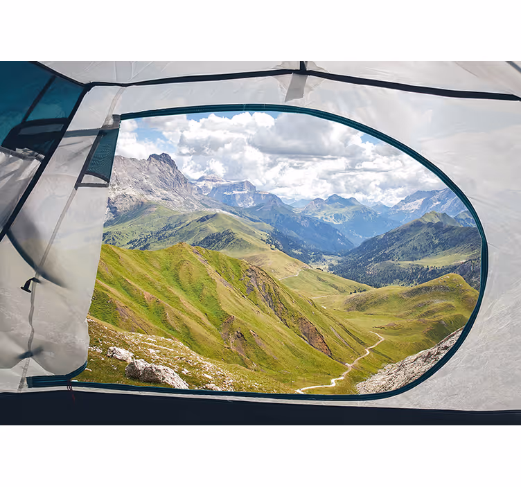Fotobehang landschap groen berglandschap - TenStickers