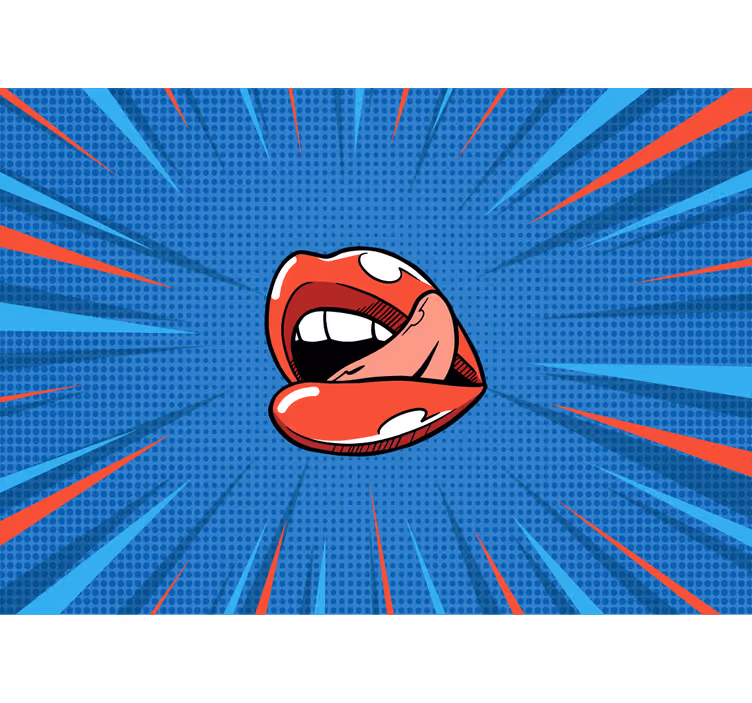 Graffiti fotobehang lively mouth pop - TenStickers