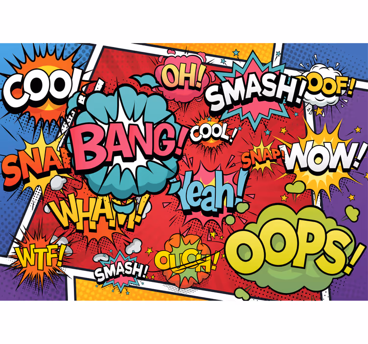 Graffiti fotobehang comic geluidseffecten - TenStickers
