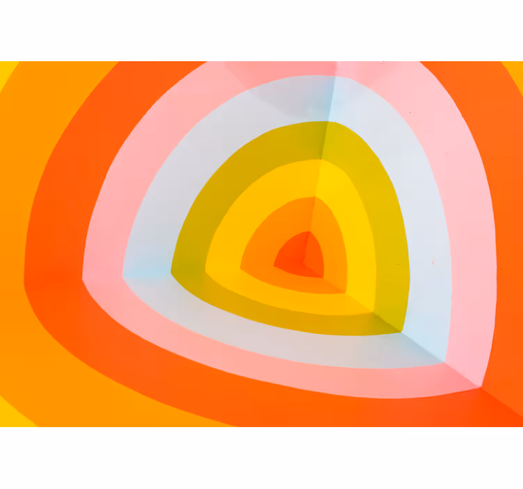 Abstract fotobehang kleurrijke laagvormige boogjes - TenStickers