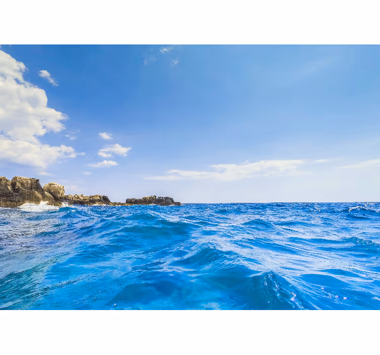 Fotobehang strand kustgolf sereniteit - TenStickers