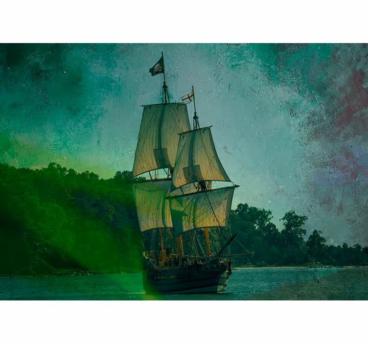 Fotobehang voertuigen zeilschip - TenStickers