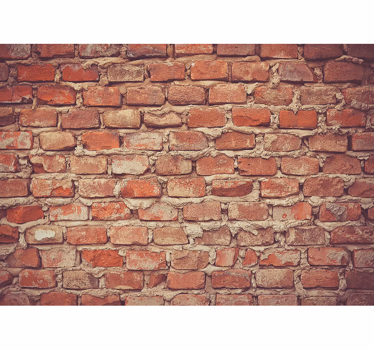Fotobehang stenen onthulde bakstenen muur - TenStickers