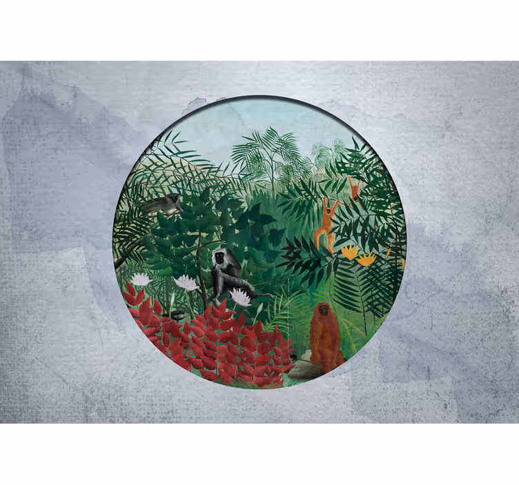 Foto behang jungle levendige junglescène - TenStickers