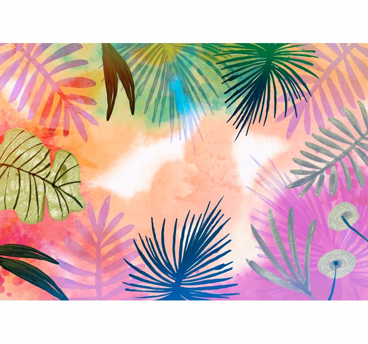 Fotobehang natuur tropisch foliage ontwerpen - TenStickers