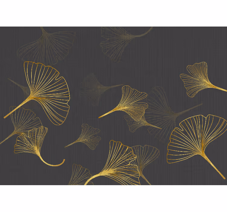 Fotobehang bloemen ginkgo-bladmotief - TenStickers